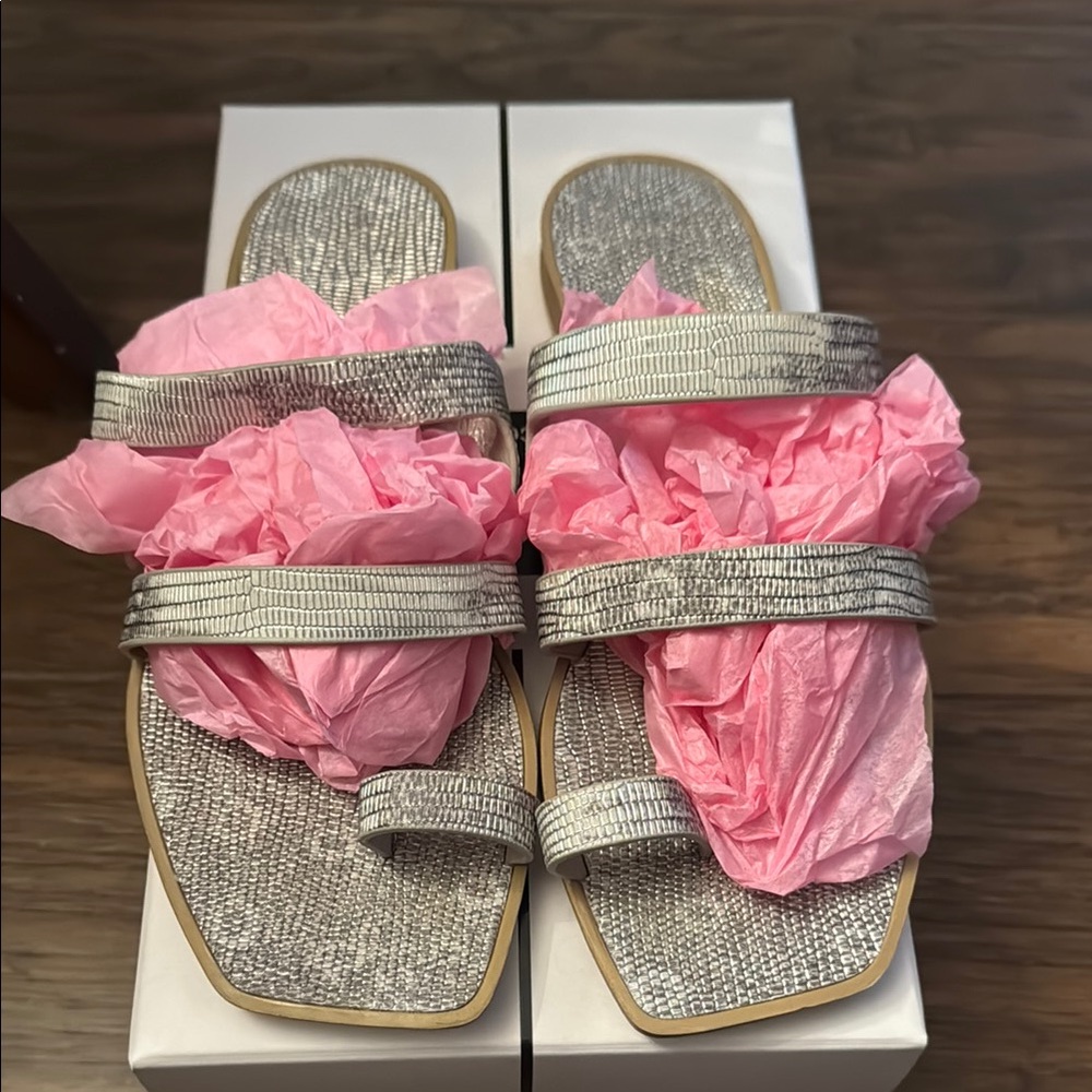 Dolce vita Silver Strappy Women's Sandals